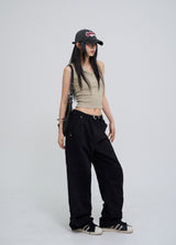 Julie Pig Ribbed Snap Hood Sleeveless