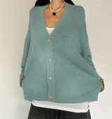 5-BUTTON ANGORA OVERSIZED LOOSE CARDIGAN 🖤 UNIQUE WINTER TOP ZIP-UP