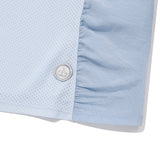 COLOR MIX SLIM FIT SHORT SLEEVE HOODIE [SKY]