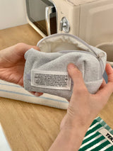 hucha silver cosmetic pouch