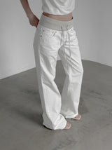 Shibori Straight Cotton Pants