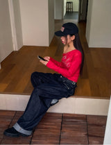 Pose Hip Pocket Non-Fade Roll-Up Denim Pants
