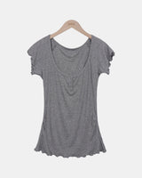 Erit Frill Button Short-Sleeve T-Shirt