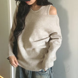 ソテル ノースリーブ レイヤード オフショルダー ニット セット