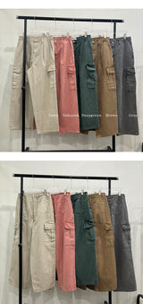 [Unisex] ピグメントカーゴパンツ(5color)
