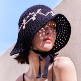 VA Digital Logo Punching Bonnet Hat / Black