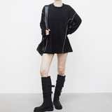 (Unisex) ロネンメッシュステッチニット
