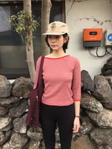 Rue Striped 3/4 Sleeve T-shirt (2color)