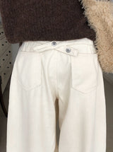 Forman Corduroy Brushed Adjust Wide Pants