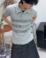 Tide Slim Lettering Collar Tee