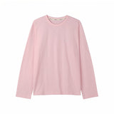 ソフトストライプTシャツ (ピンク)
