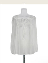 romantique deep v pleur shirring bl