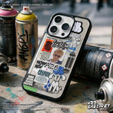 Hip Sticker Collage Epoxy Bumper iPhone Case