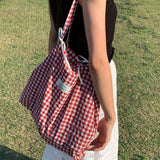 hacey checked ribbon shoulder bag [red]