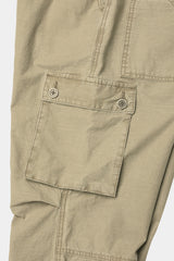 Vintage Military Capri Cargo Pants (Washed Beige)