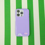 【MADE】Card Pocket glossy hard Phone case( 2 pastel colors)