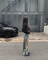 サイドビンテージデニムパンツ