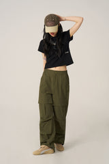 Supima Logo Point Short Sleeve T-shirt  - Black