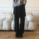Tyrol Napping Brush Wrap Skirt Pants Set
