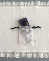 Swan Dot Drawstring Pouch