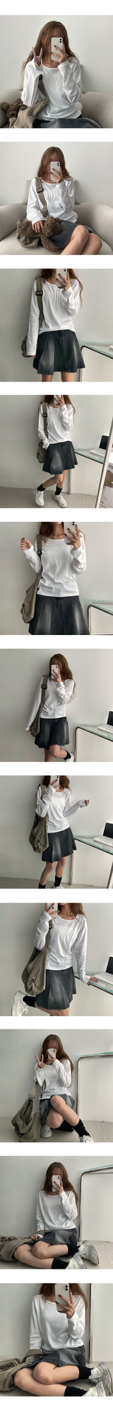 Mode Basic Round Slim Long Sleeve Tee