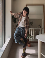 Wavy Bohemian Mix Short Sleeve Shirt