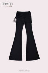 Liiv short-sleeve cap training shirring pants set (LONG PANTS)