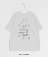リツカ ドッグプリント ルーズフィット ショートスリーブ Tシャツ