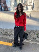 MULTI DETAIL WIDE TROUSER PANTS (3COLOR)