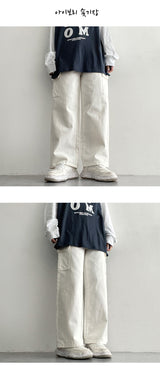 [3-tier length] [S–2XL] Dwatan Tan Cotton Wide Cargo Pants (5 colors)