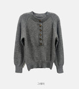Uni Big Button Knit