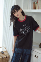 26SS★ Cats Music Ringer Short Sleeve Tee