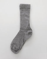 Tijou ribbed see-through long knee socks