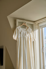 ULLALA PAJAMA Bella Short-sleeve One-piece Cream[24149WOSXN]