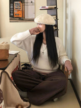 [BELLIDE MADE] Cookie, stripe finger hole T-shirt