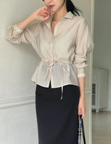 Dren Sheer Shirt Blouse (Strap Set)