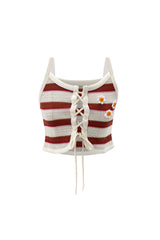 MIMI STRIPE SLEEVELESS / RED