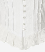 ROSÉ 2 Off-Shoulder Pintuck Lace Blouse