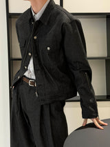 [SET UP가능] Non pade zipper denim jacket(2color)