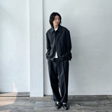フルイドドレープストレートプードルパンツ