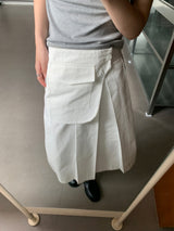 Pocket Layer Pleated Skirt (2color)