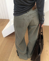 [ORIGINAL] Cran Straight Cotton Washed Pants