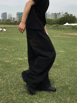 シエルブラックチンウォッシュ加工デニムパンツ
