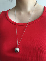 シルバーボールロングネックレス (1color)