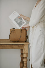ブローチバッグ BROWN