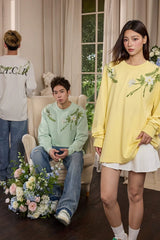 ボタニカルエンブロイダリー長袖Tシャツ