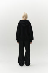 ov damage hood zip up (black)