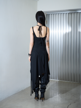 【MADE】カットアウトスリップドレス ブラック