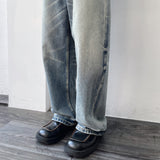 Dual-Wash Wide Denim
