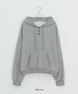 Kusaki Check Button Hoodie